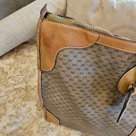 Vintage GUCCI LIMITED EDITION GG Monogram Boston Sherry Lg Travel Bag w/lock - Picture 5 of 16